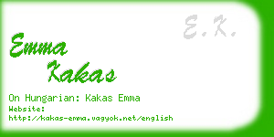 emma kakas business card